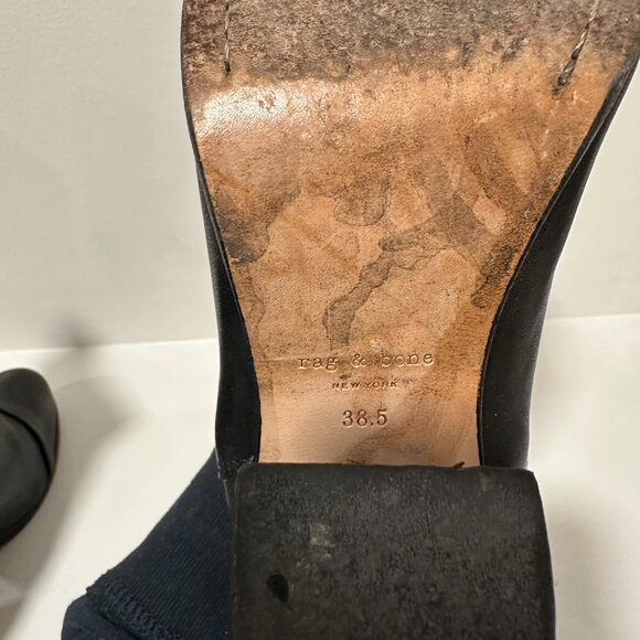 Rag & Bone Women's Kinsey Black Leather Boot Size 38.5 / 8.5 - Picture 6 of 8